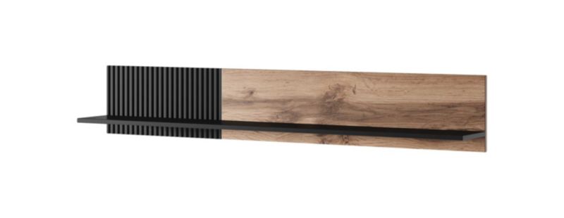 Półka Halmar RANDOM P-1 dąb/czarna 1 szt