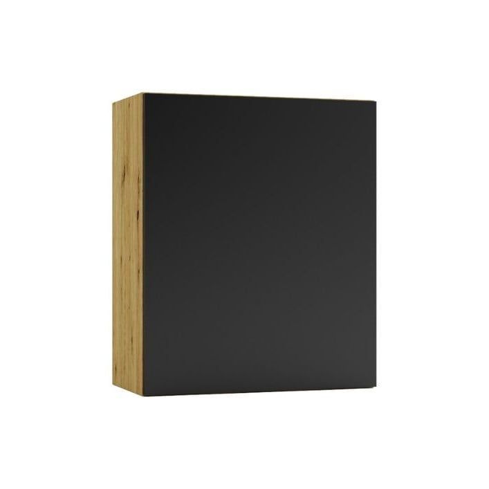Szafka kuchenna wisząca Stolkar ISABEL W60 P/L czarny mat/dąb artisan 1 szt