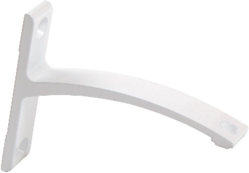 Wspornik pojedynczy 10 cm aluminium/biały