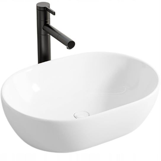 Umywalka nablatowa Rebiko ceramiczna stawiana biała 49 x 35 cm 1 szt.