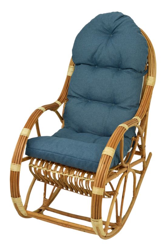 Poduszka na fotel bujany rattanowy AMPO ciemny niebieski melanż 1 szt.