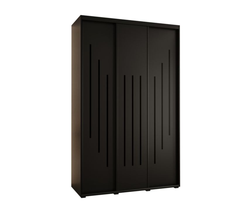 Szafa przesuwna Abiks DAVOS 8 wysoka szer.160cm gł.45cm czarny/czarny/czarny 1szt.