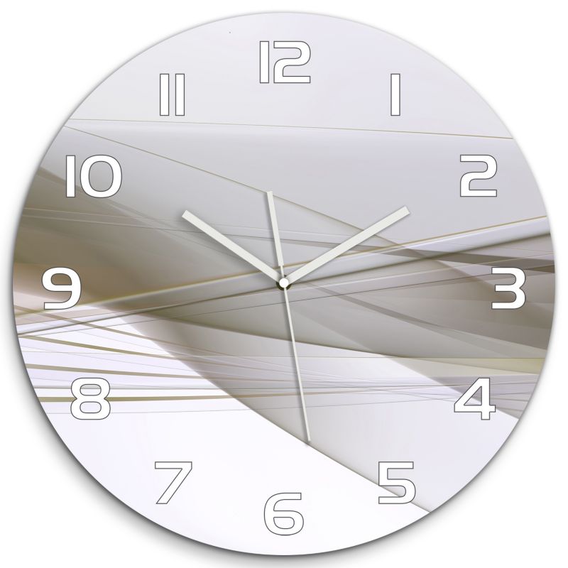 Zegar szklany Tulup Abstrakcja fi30 cm cichy 1 szt.