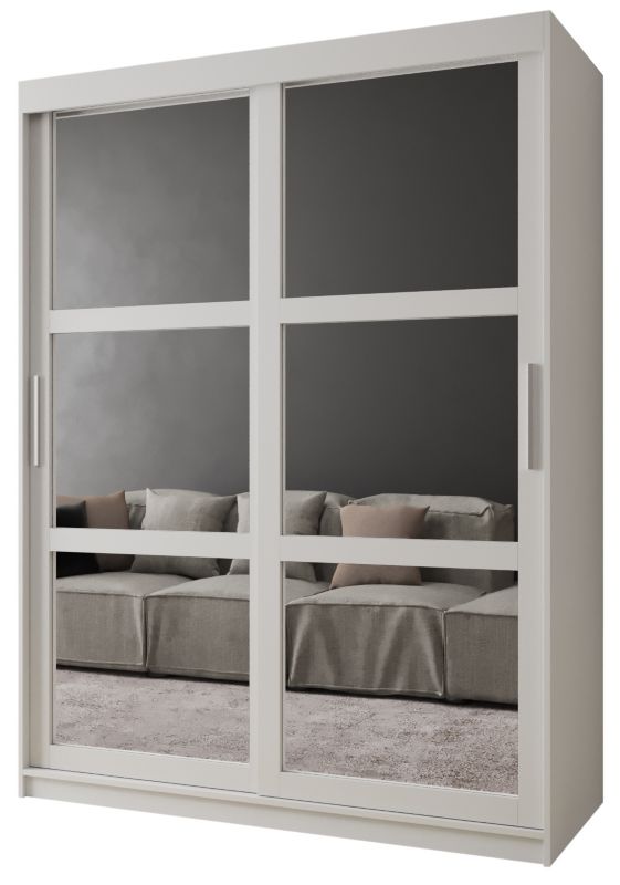 Szafa przesuwna Garderoba Abiks MIROR 150 biały 1 szt.