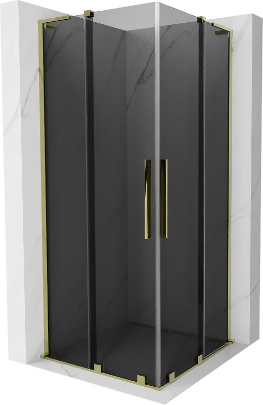Kabina prysznicowa Mexen Velar L Duo rozsuwana 100 x 100 cm grafit złota 1 szt.