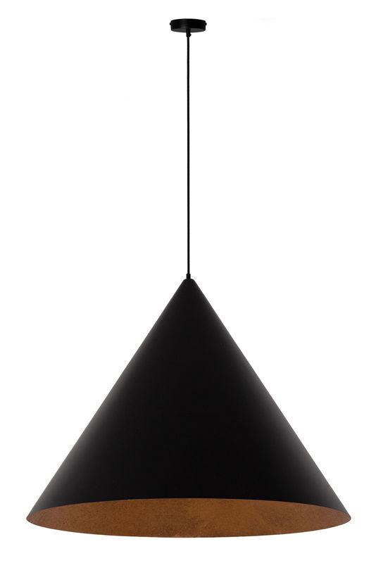 Lampa wisząca Sigma Lighting Vesuvio 9228 czarno-miedziana nowoczesna 1xE27 x 1 szt.