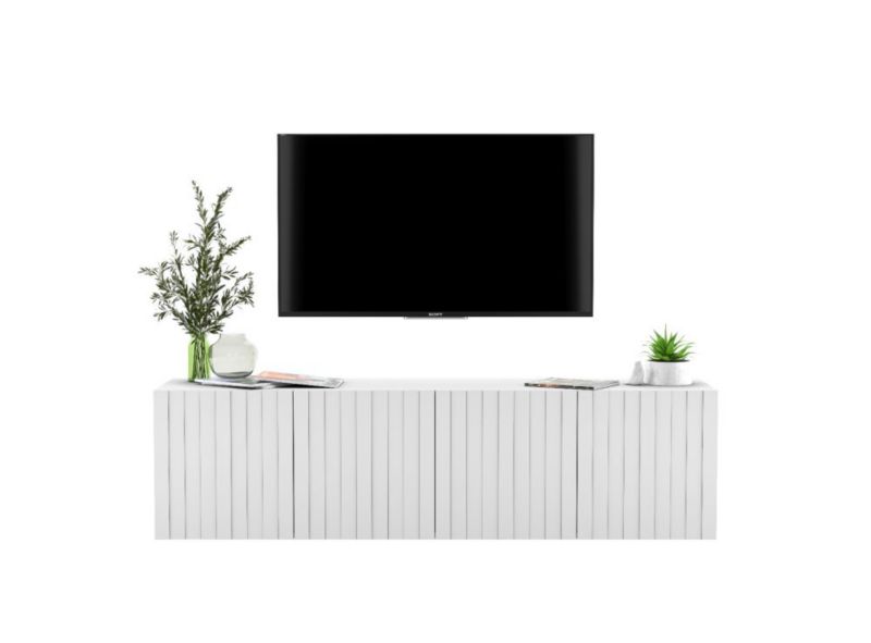 Szafka RTV Meble Lindner TAL 2D1K 150cm biała mat 1 szt.