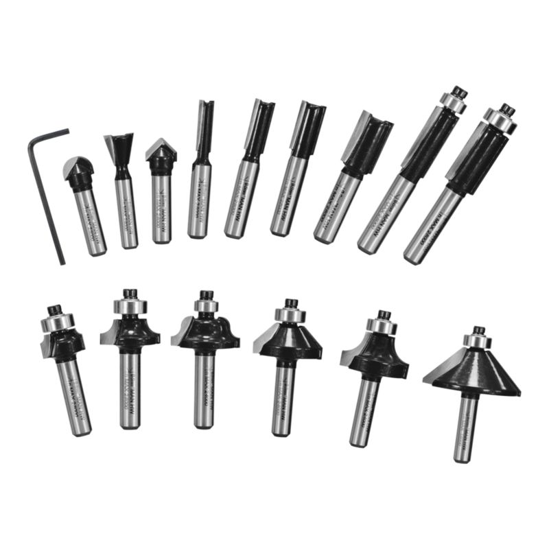 Zestaw frezów do drewna Mac Allister 15 sztuk