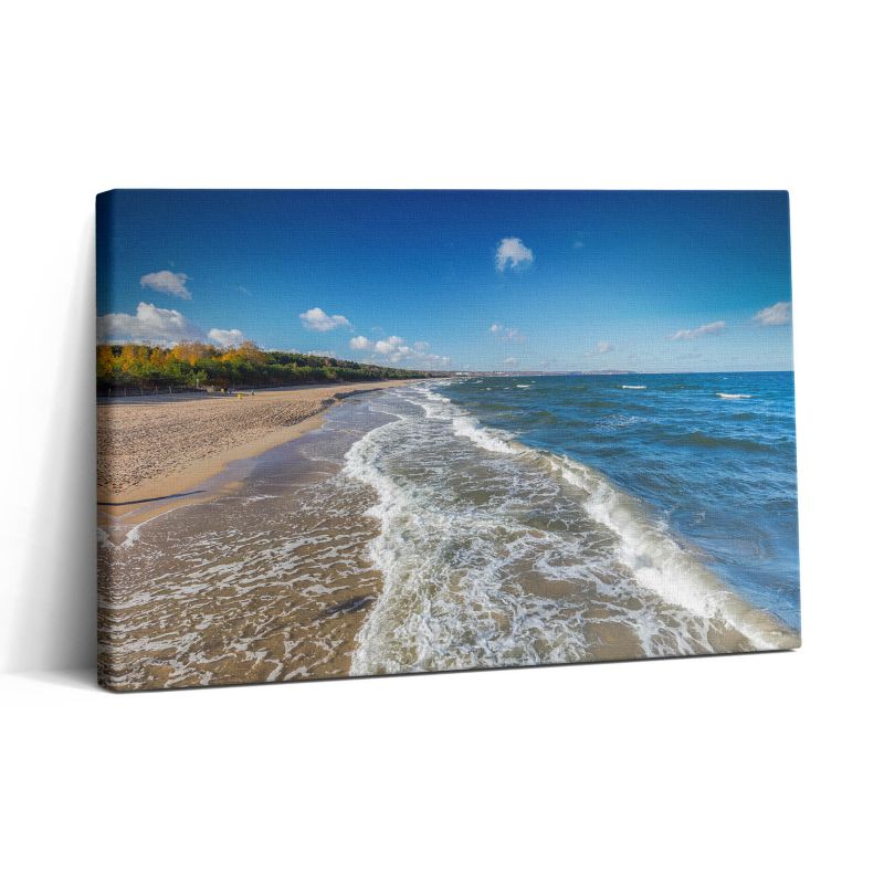 Obraz na płótnie Wallfluent 30x20 cm Brzeg plaży i morskie fale 1 szt.