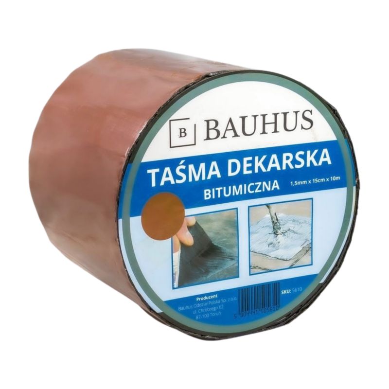 Taśma bitumiczna Bauhus dekarska wodoodporna brązowa 15 cm 1 szt.