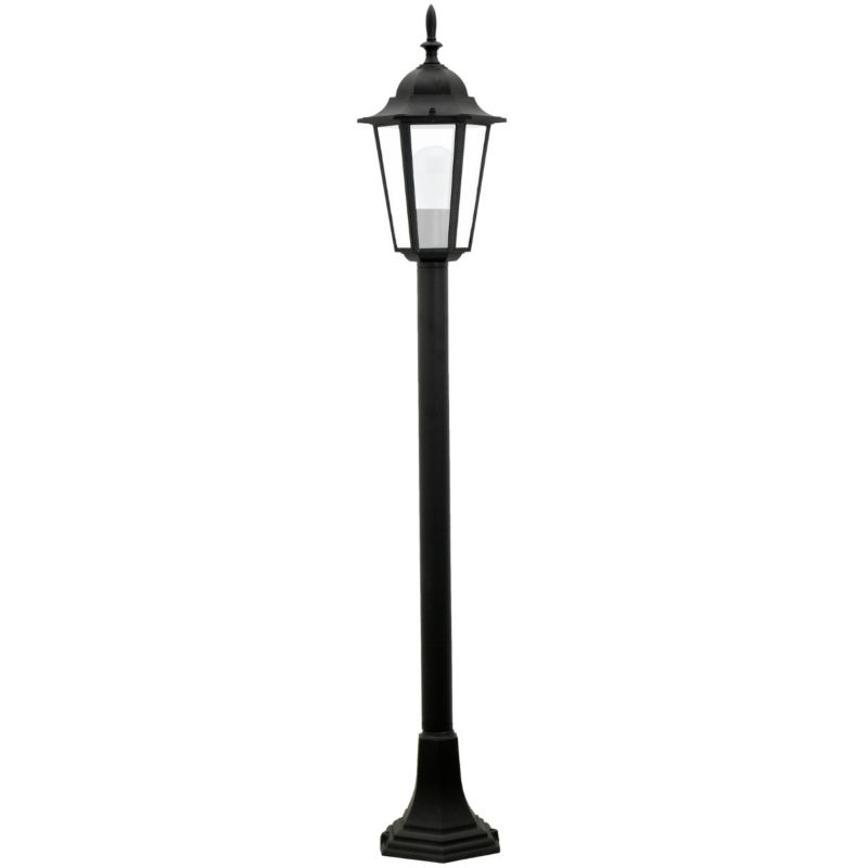 Lampa ogrodowa stojąca Polux Liguria czarny mat 1 x E27 x 20W IP43 wym: 96,5 x 15 x 15 cm - 1 szt.