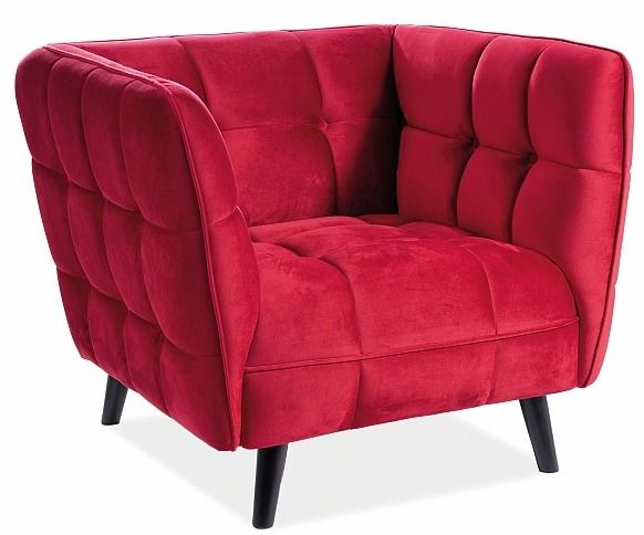 Fotel Signal do salonu CASTELLO VELVET 1 bordowy 1 szt