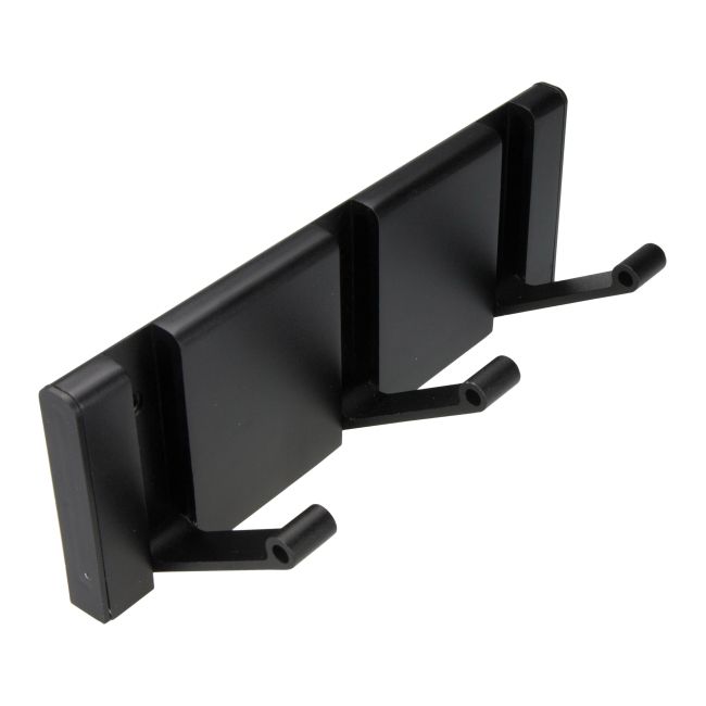 Wieszak chowany Schaffner 3 haczyki czarny