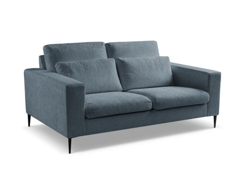 Sofa 2-osobowa LaMiaSofa DIANO z tkaniny szenilowej 179x110 cm niebieski 1 szt.