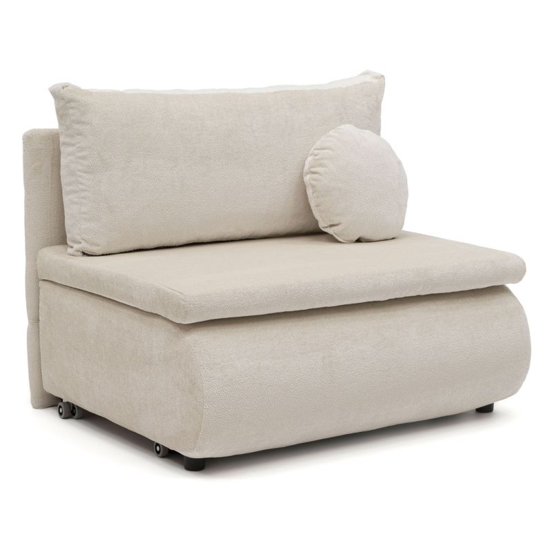 Sofa z funkcją spania MebleMWM PETITE 80 aphrodite 01 welur poduszka w zestawie 1 szt.