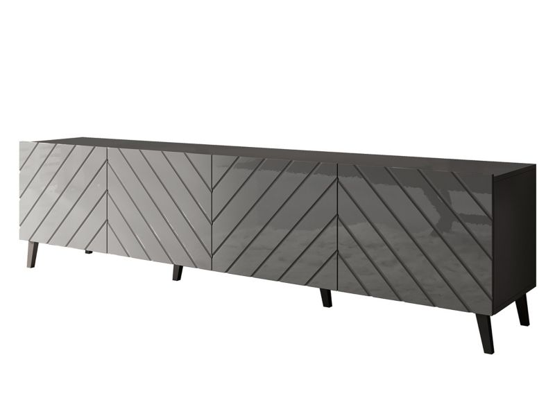 Szafka RTV MIRJAN 24 Abeto 200 grafit /grafit połysk 1 szt.