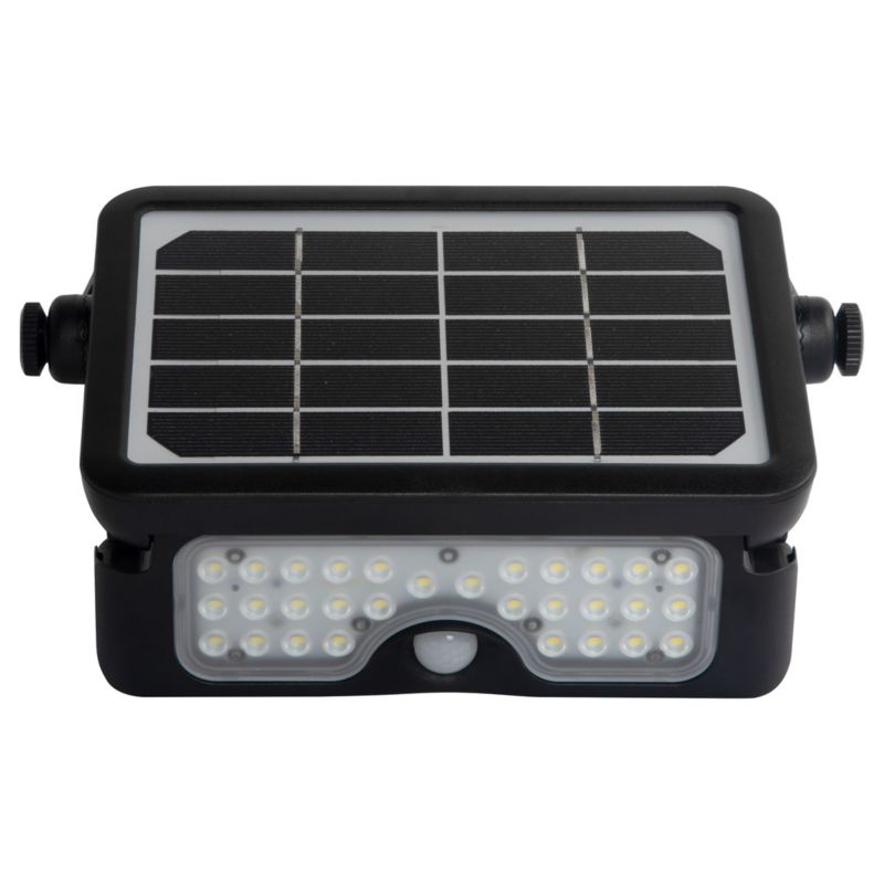 Naświetlacz solarny LED Eko-Light czarny LED 5W 4000K 500lm IP65 wym: 14,5 x 23,2 x 3,4 cm tworzywo sztuczne - 1 szt.