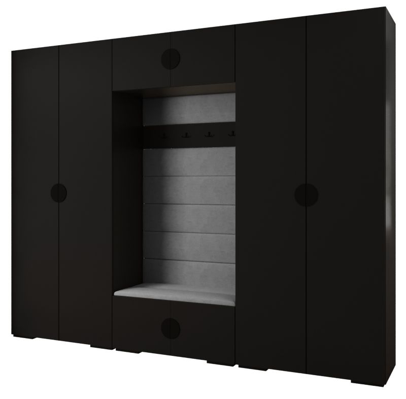 Garderoba do przedpokoju Abiks INOVA 4 Z9 czarny+czarny+manila16 1 szt.