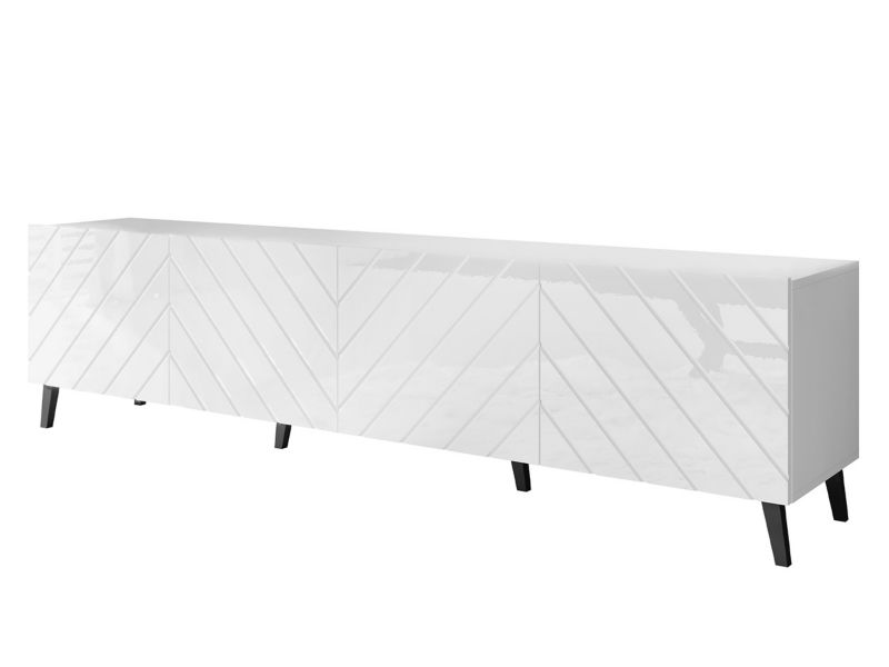 Szafka RTV MIRJAN 24 Abeto 200 biały/biały połysk 1 szt.