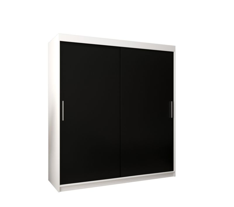 Szafa przesuwna Garderoba Abiks Tokyo 180 biały + czarny 1 szt.