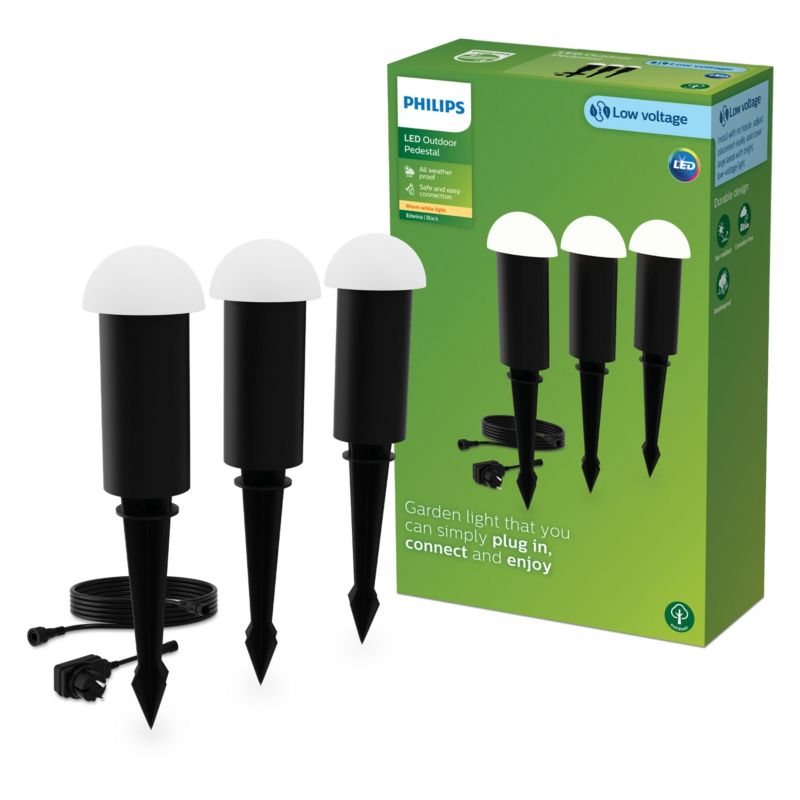 Lampa Ogrodowa Philips Zewnętrzna Słupek 30cm LED 1.5W 180lm 2700K 3 szt.