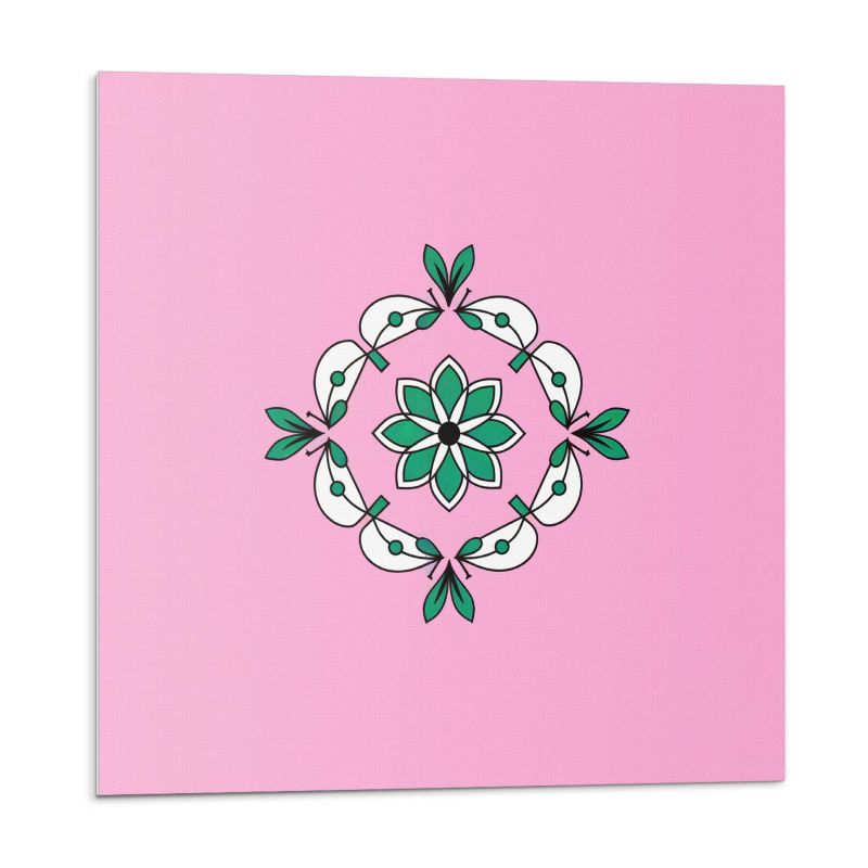 Kafelki samoprzylepne Wallfluent 50x50 cm Roślinny design z bukietem liści 4 szt.