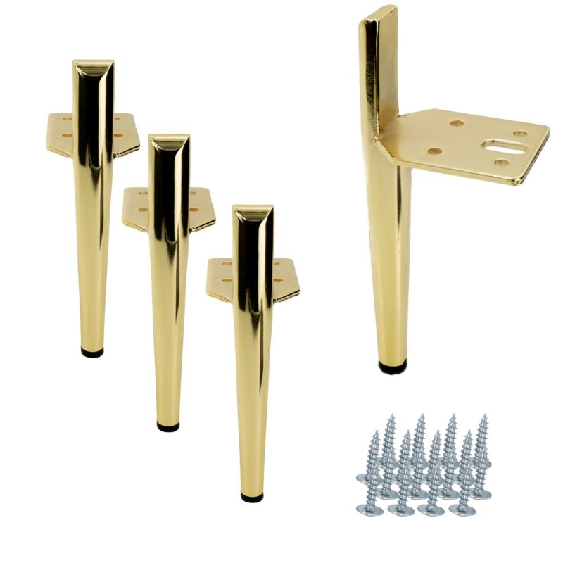 Noga meblowa B&B Szpilka złoty chrom designerska nóżka 15 cm 4 szt