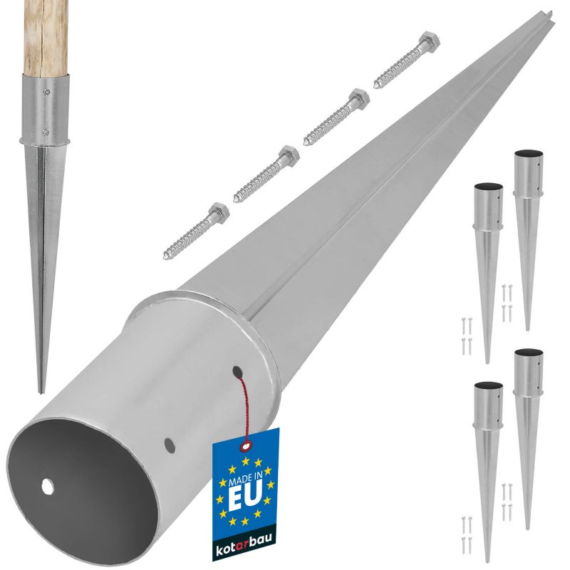 Podstawa słupa KOTARBAU okrągła wbijana 100 mm 4 szt.