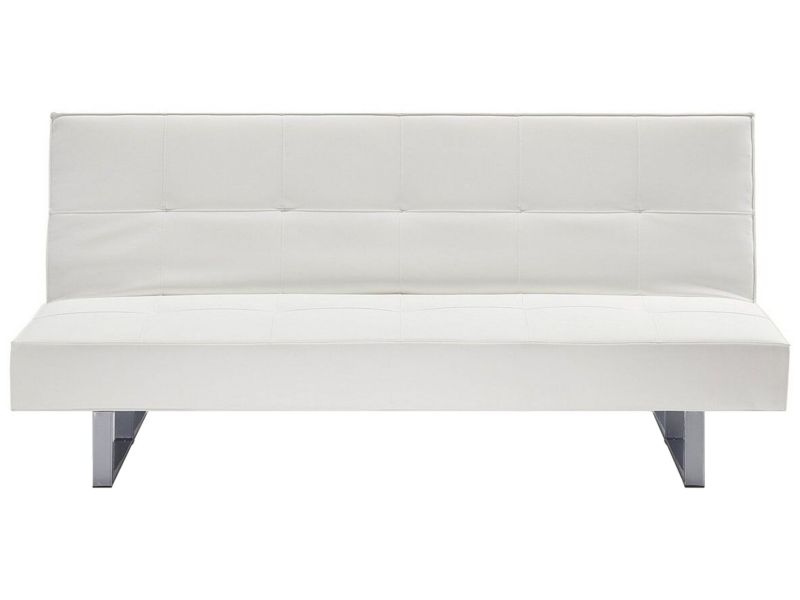 Sofa rozkładana Derby Biały Ekoskóra 1 szt.
