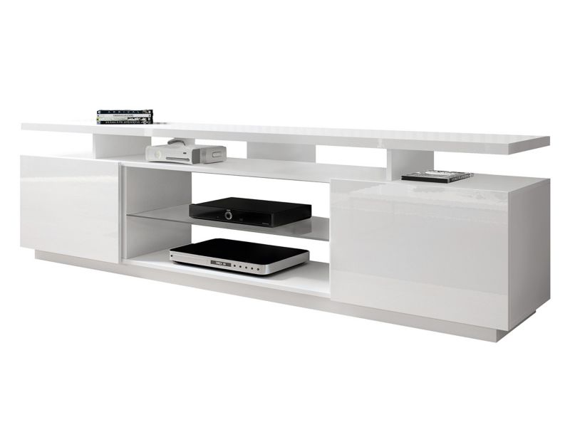 Szafka RTV MIRJAN 24 Eva biały/biały połysk 1 szt.