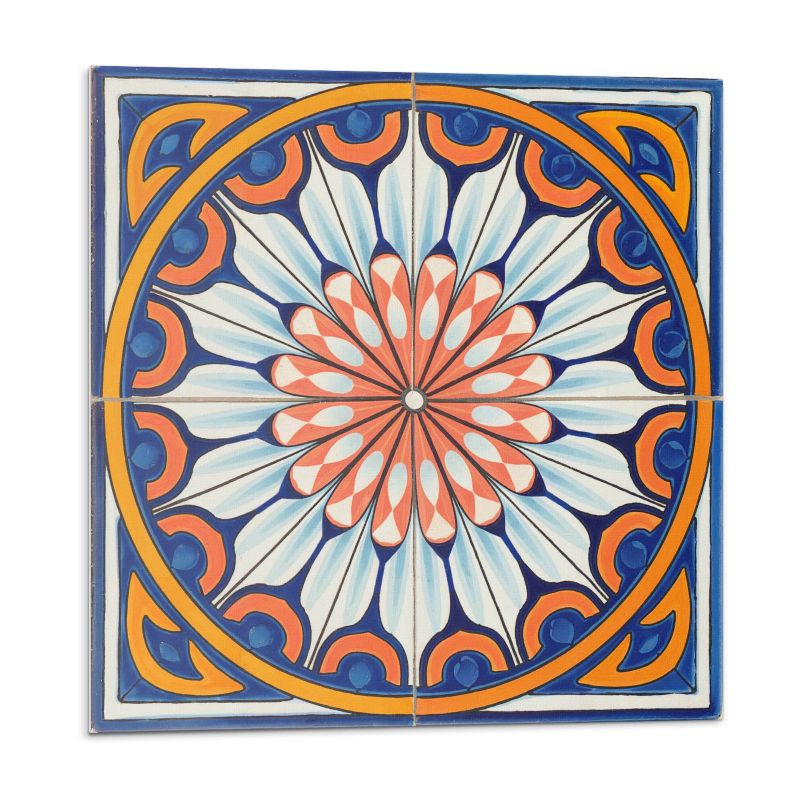 Kafelki samoprzylepne Wallfluent 50x50 cm Kwiatowy wzór z finezyjnymi akcentami 4 szt.