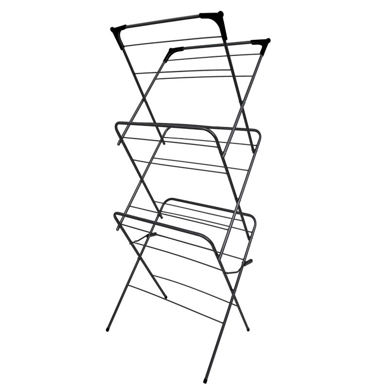 Suszarka pionowa Rodeno wieża czarna składana 1 szt.