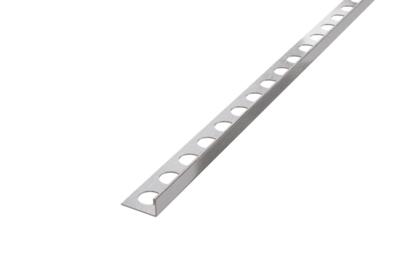 Profil licowy J Lambro srebrny matowy do płytek 0.8 cm x 270 cm 1 szt.