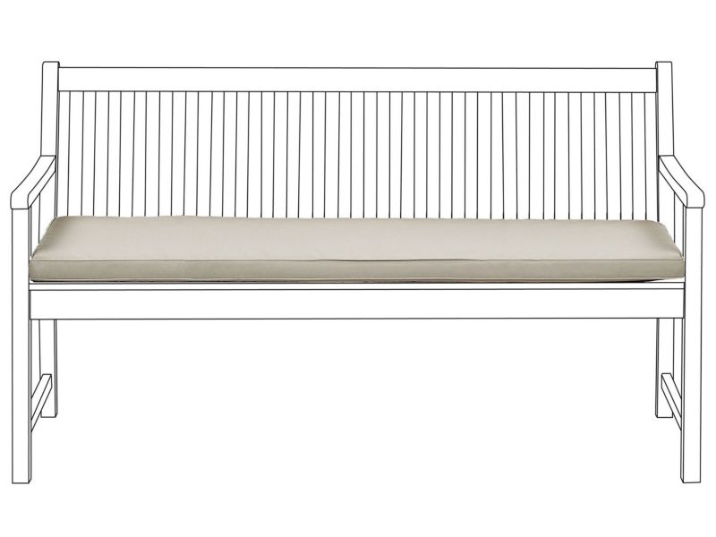 Poduszka na ławkę ogrodową Vivara 152 x 54 cm Beżowy 1 szt.