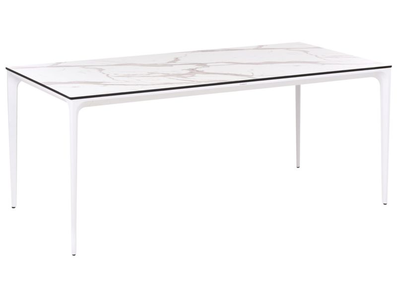 Stół ogrodowy Sovareto 180 cm 90 cm Efekt marmuru Biały marmur 1 szt.