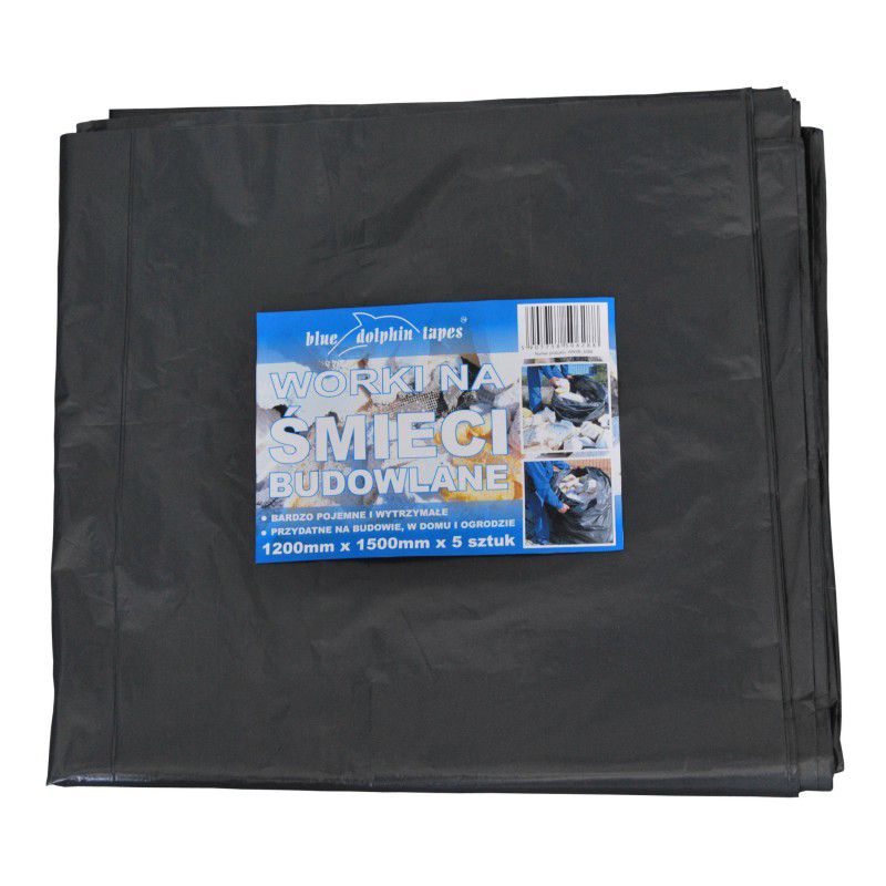 Worki na śmieci budowlane, Blue Dolphin, 1200mmx1500mm