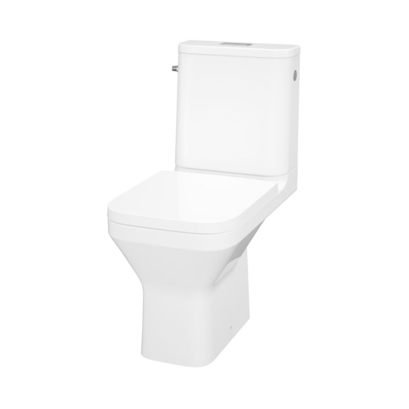 Kompakt WC GoodHome Teesta wirowy bezkołnierzowy z deską wolnoopadajacą z duroplastu poziomy