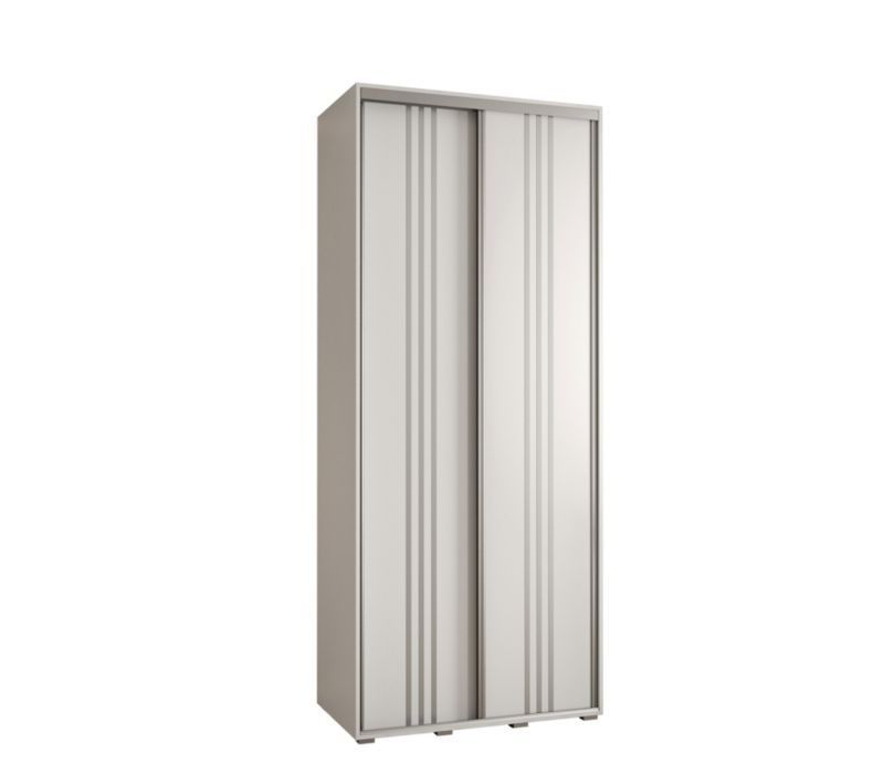 Szafa przesuwna Abiks DAVOS 6 wysoka szer.120cm gł.60cm biały/biały/srebrny 1szt.