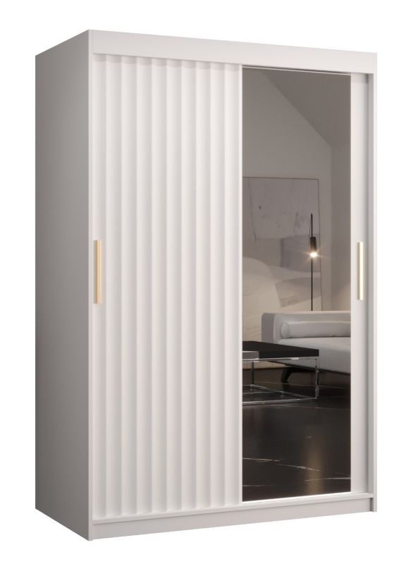 Szafa przesuwna Abiks RIFLO WAVE 2 120 biały mat + biały mat 1 szt.