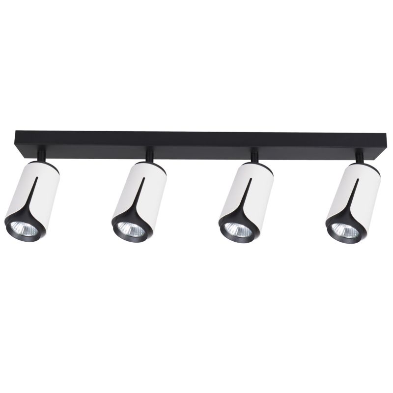 Kinkiet sufitowy LED XUDO 4-punktowy GU10 Regulowany Wewnętrzny Stylowy Biało-Czarny 1 szt.
