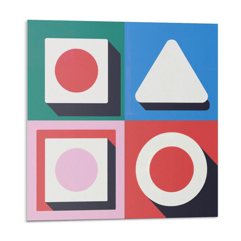 Kafelki samoprzylepne Wallfluent 50x50 cm Wzór geometryczny z cieniami 4 szt.