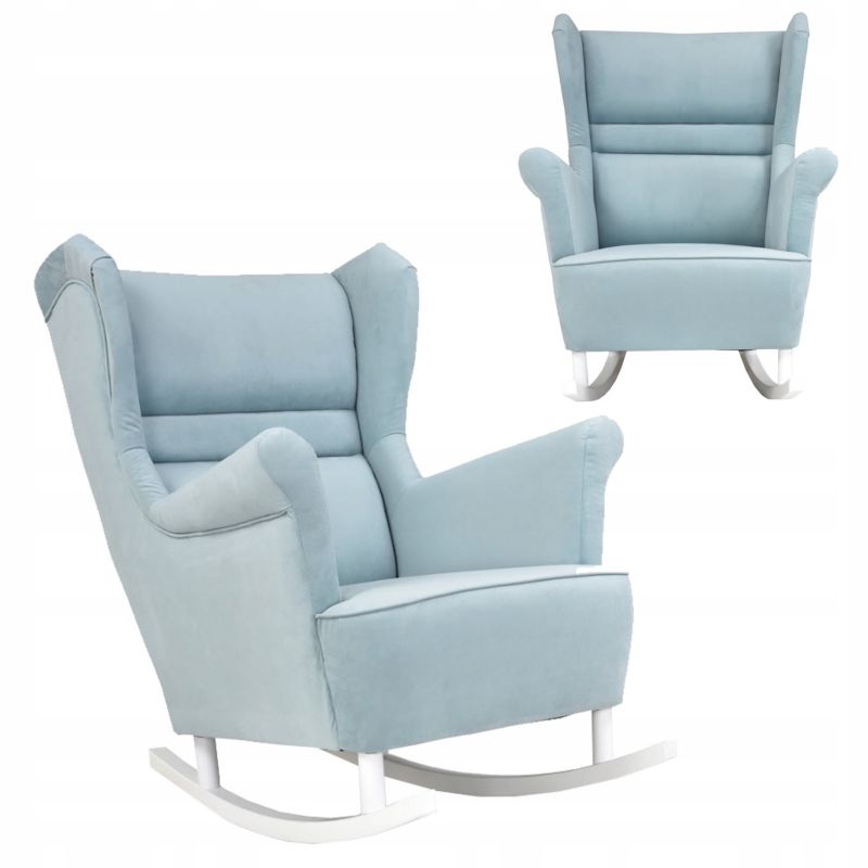 Fotel uszak do salonu bujany Family Meble Zoja niebieski 1szt