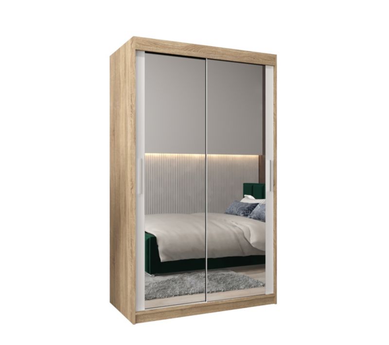 Szafa przesuwna Garderoba Abiks Tokyo 3 120 sonoma + biały 1 szt.