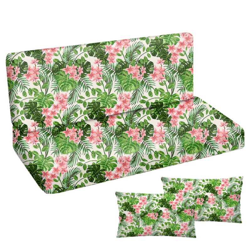 Poduszka materac na huśtawkę Premium FEROCITY Palm jasny 100x50x50 1 szt.