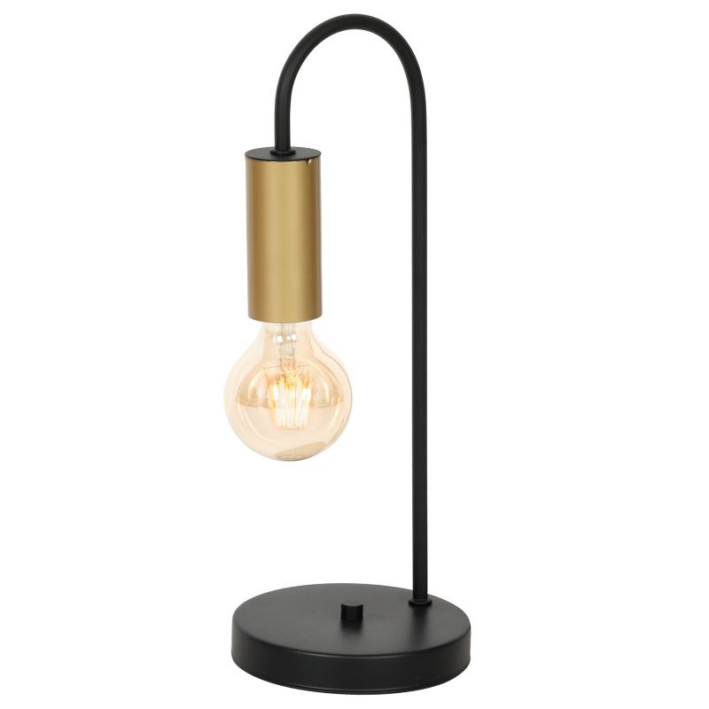 Lampa stołowa Luminex Loppe czarny mat-złoty mat 1 x E27 x 15W IP20 wym: 39 x 15 x 15 cm metal - 1 szt.