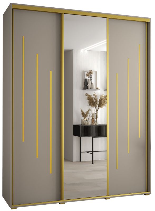 Szafa przesuwna Abiks 45 wysoka Dakota 9 200 kaszmir+kaszmir+złoty 1 szt