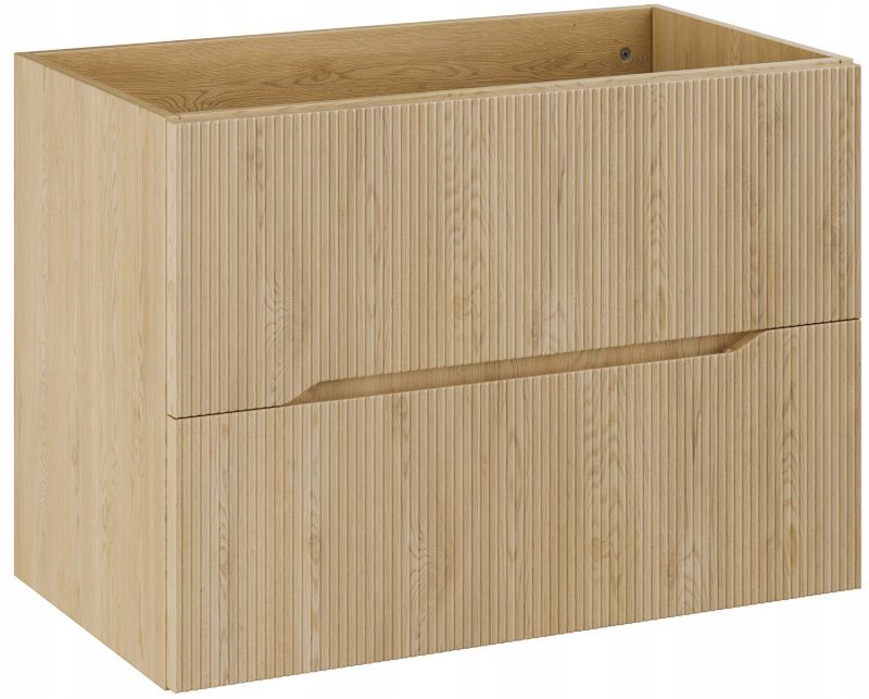 Szafka pod umywalkę Furnidea 80 cm dąb cremona ryflowany 2 szuflady Nordic Cremona 1 szt.