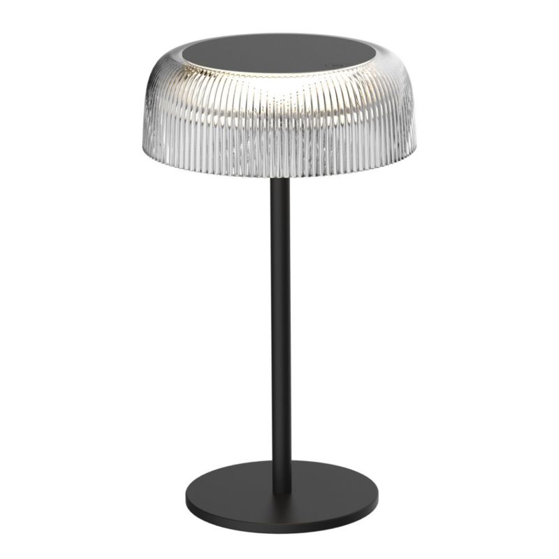 Lampka stołowa Polux Trypolis czarna LED 2W 2700K 180lm akumulator IP44 wym: 26 x 15 x 15 cm metal - 1 szt.