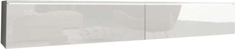 Szafka RTV MINIO go for it DONNA 180 cm biały/biały połysk z oświetleniem LED,1 szt.