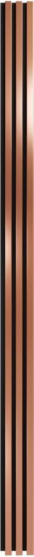 Panel lamelowy ścienny na filcu Slim Vertical Line MDF 13,2 x 265 cm czarny / miedź szczotkowana